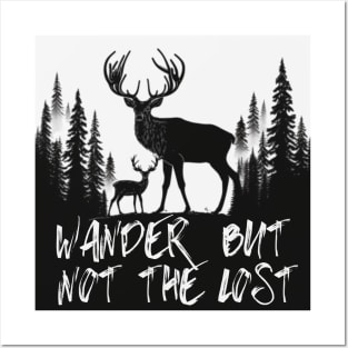 Wander but not the loste. Hiking. Mountain. Forest. Freedom. Posters and Art